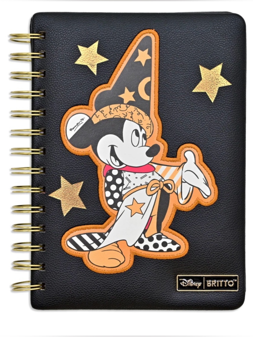 Disney Black & Gold Sorcerer Mickey Spiral Notebook